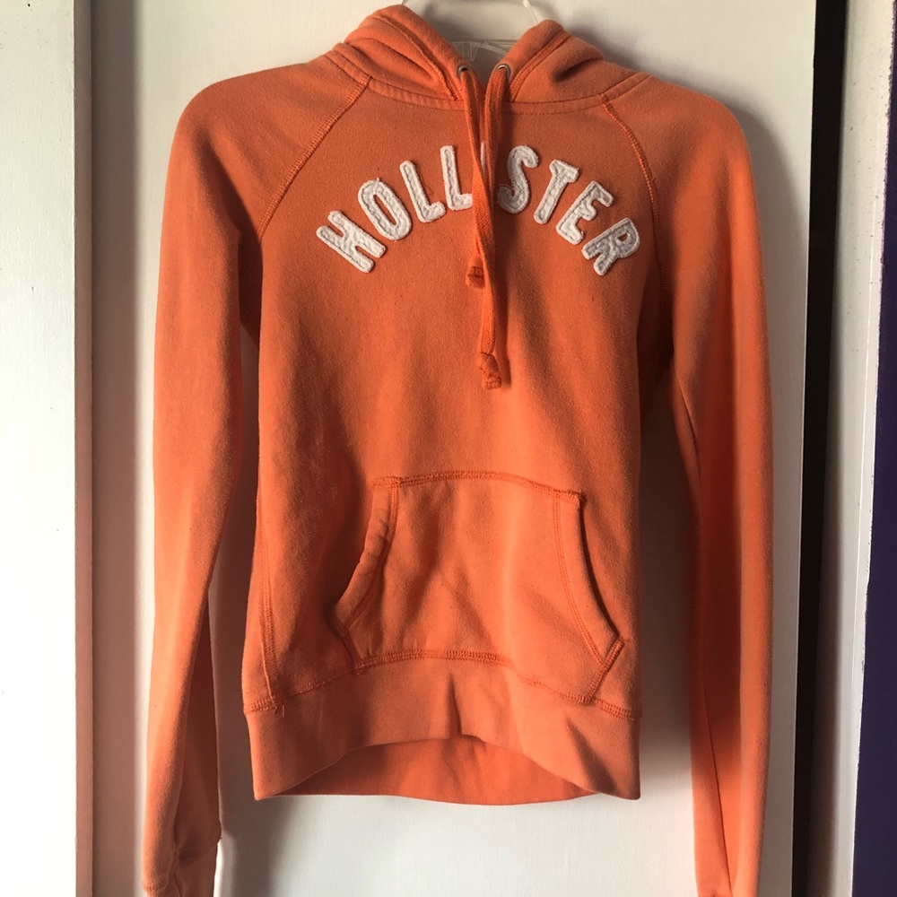 Hollister Orange Pullover Hoodie